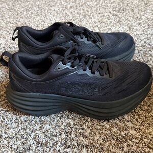 NWOT Hoka Black Bondi 8 Shoes